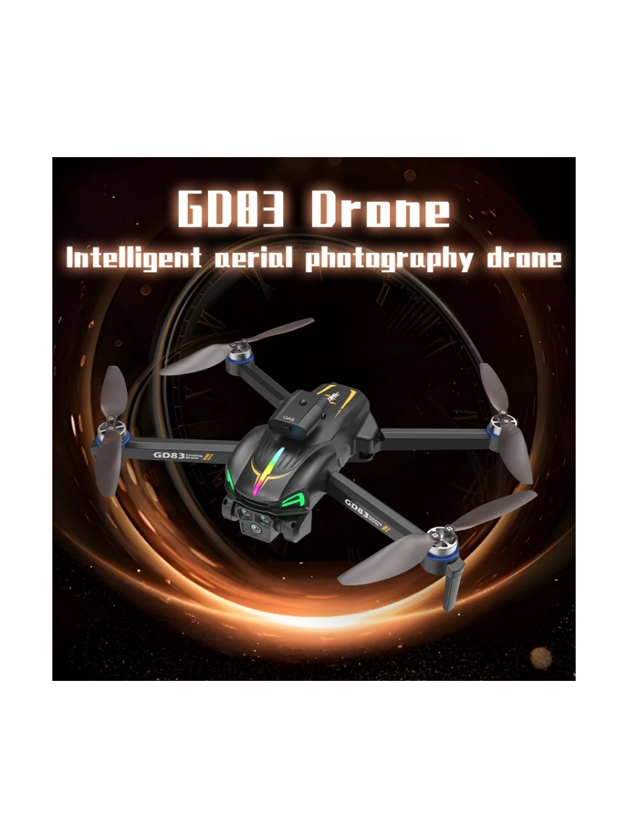 GD83 Mini Katlanabilir Drone 4K HD Kameralı RGB Işıklı Uzaktan Kumandalı