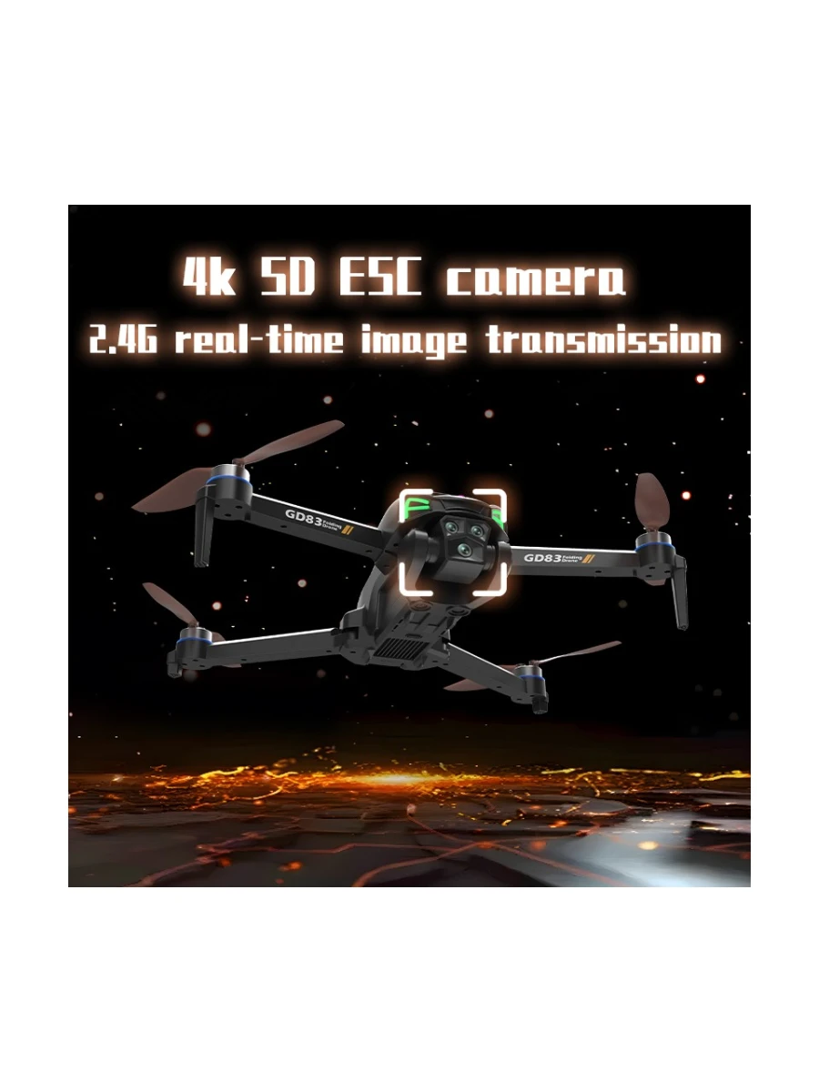 GD83 Mini Katlanabilir Drone 4K HD Kameralı RGB Işıklı Uzaktan Kumandalı