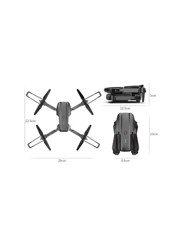 C5 Kameralı Drone WiFi Uygulama Kontrollü Katlanabilir Quadcopter – FPV Destekli