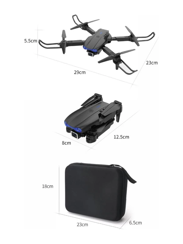 C5 Kameralı Drone WiFi Uygulama Kontrollü Katlanabilir Quadcopter – FPV Destekli