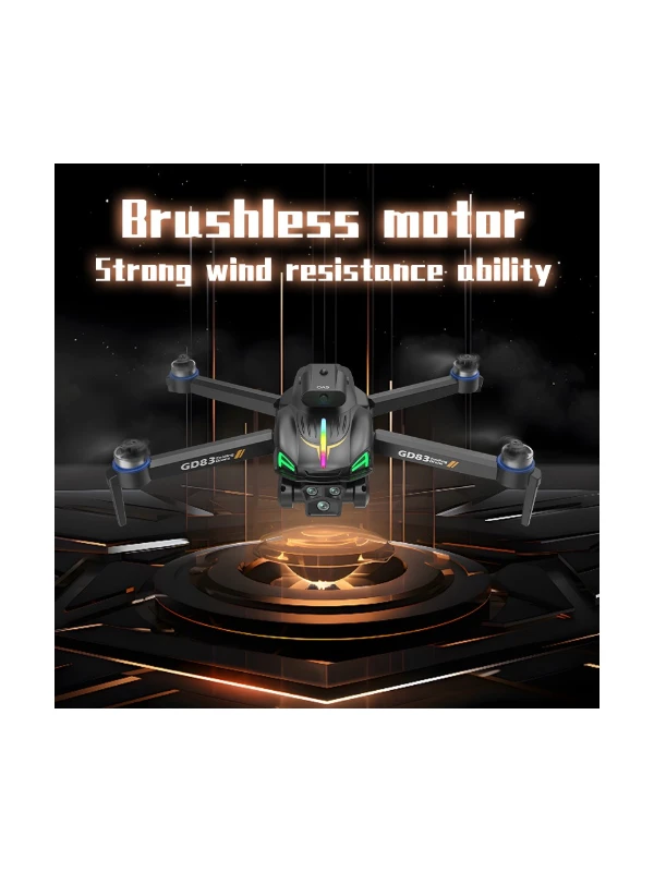 GD83 Mini Katlanabilir Drone 4K HD Kameralı RGB Işıklı Uzaktan Kumandalı