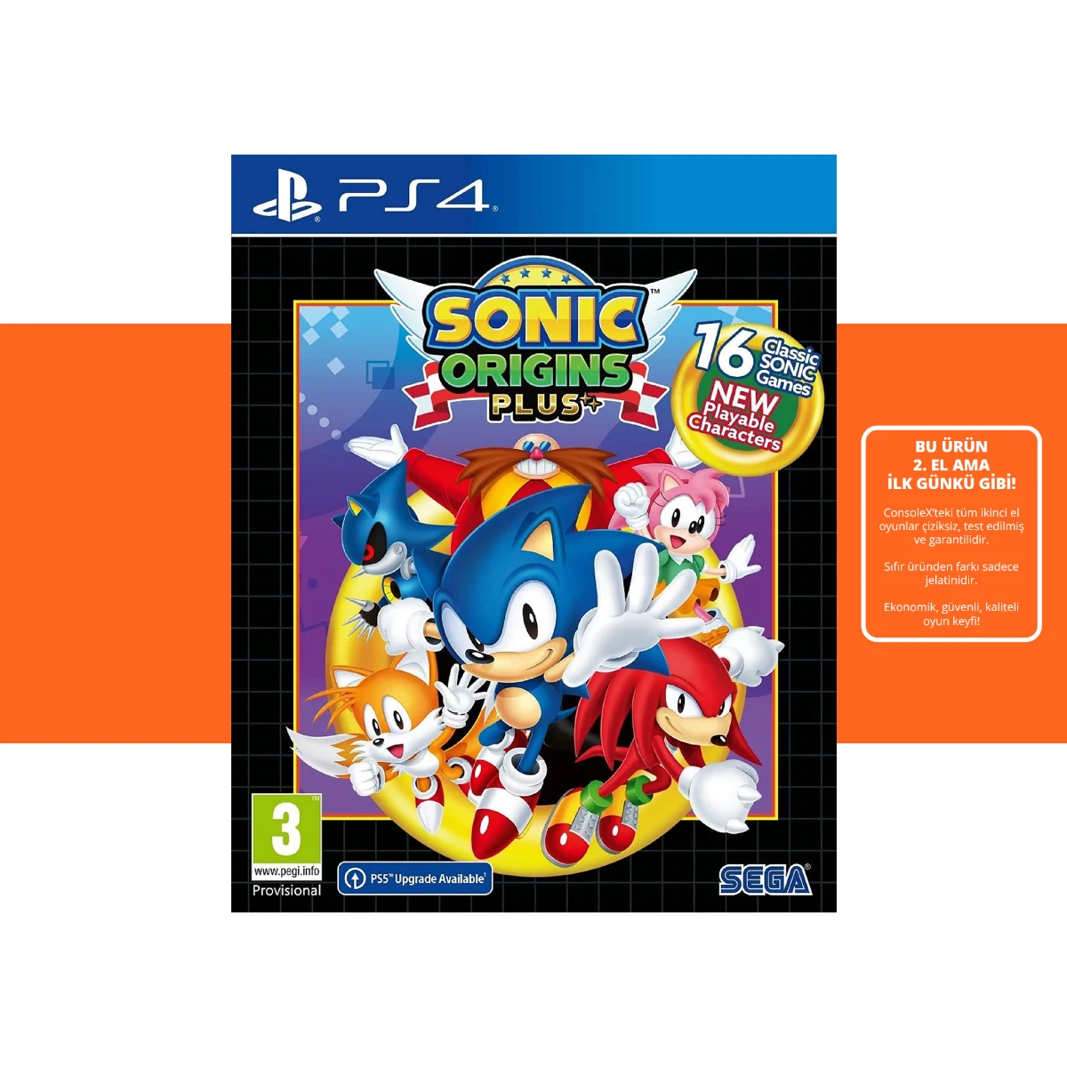 [2.EL] Sonic Origins Plus – PS4 Oyun