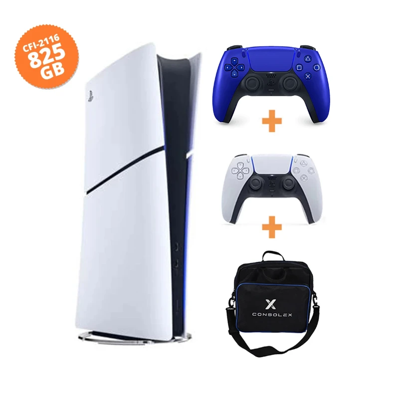 Sony PlayStation 5 Slim Dijital 825GB (CFI-2116) + Cobalt Blue Kol + ConsoleX Çantalı