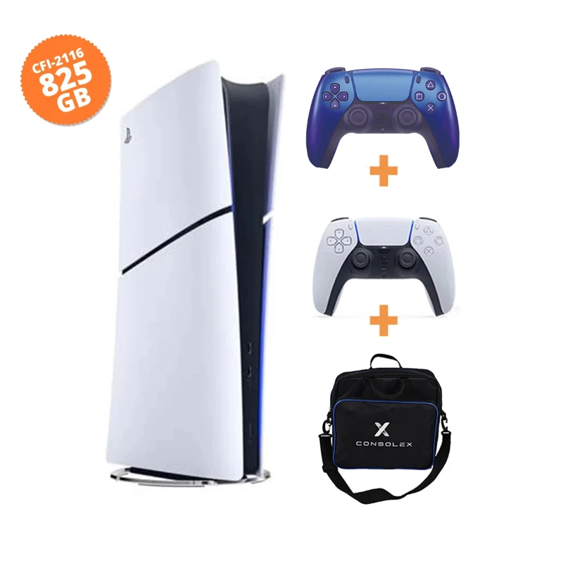 Sony PlayStation 5 Slim Dijital 825GB (CFI-2116) + indigo Kol + ConsoleX Çantalı