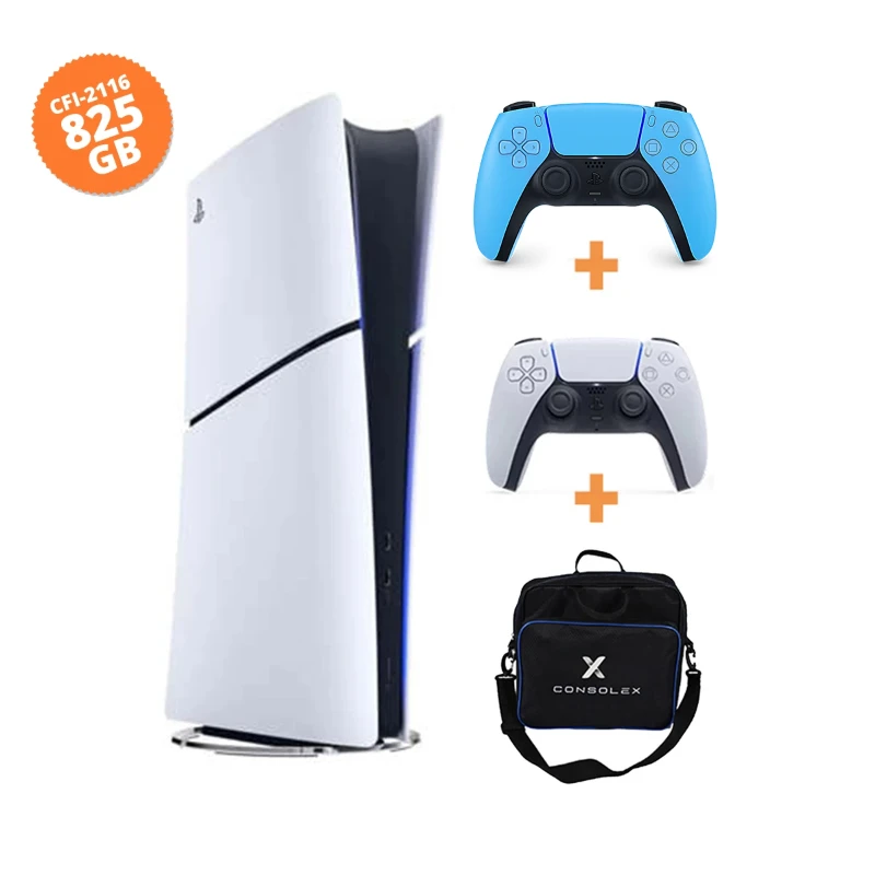 Sony PlayStation 5 Slim Dijital 825GB (CFI-2116) + Starlight Blue Kol + ConsoleX Çantalı