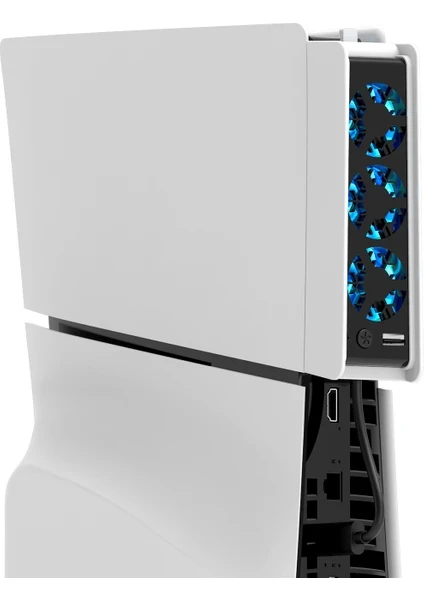 PS5 Slim Soğutma Fanı 3 Kademeli Hız Ayarlı LED Işıklı Konsol Soğutucu Fan