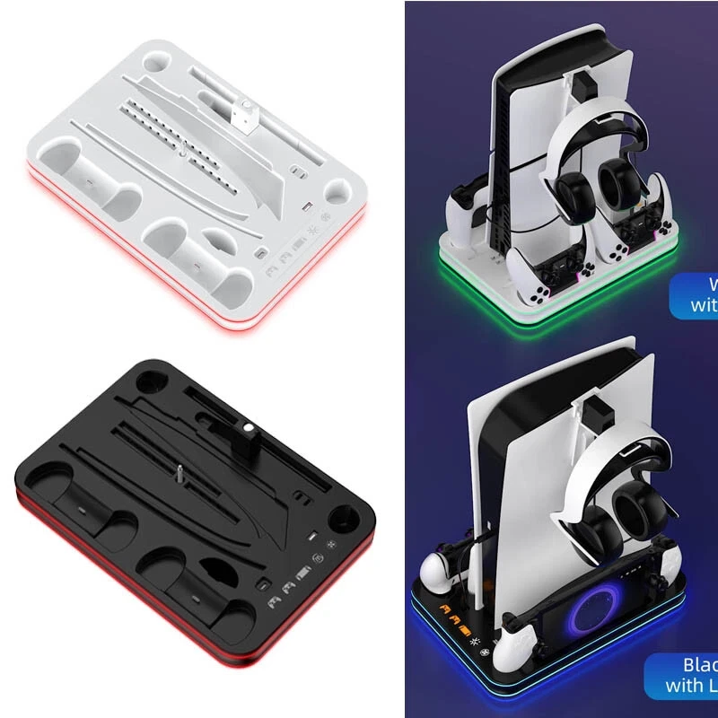  PS5 Pro / PS5 Slim / PS5 Konsol Uyumlu RGB Soğutucu ve Şarj İstasyonu