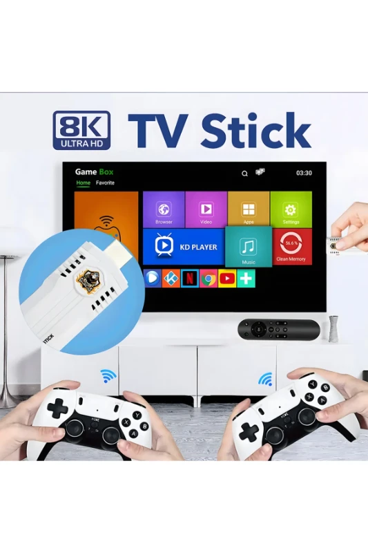 Dragon K8 Pro Android 12.1 TV Box – 64GB | 40.000+ Retro Oyun | Netflix & YouTube Destekli | 4K