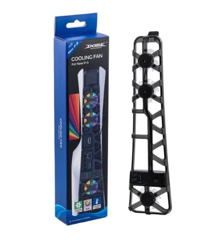 PS5 Slim Kasa Soğutucu Fan RGB Işıklı – DOBE TP5-3538S