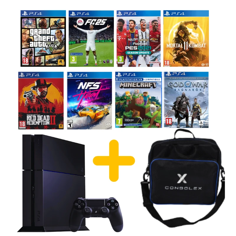 Sony Playstation 4 Standart 1 TB + Tek Kol + 9.00/11.00 + (yenilenmis) + Consolex Çanta