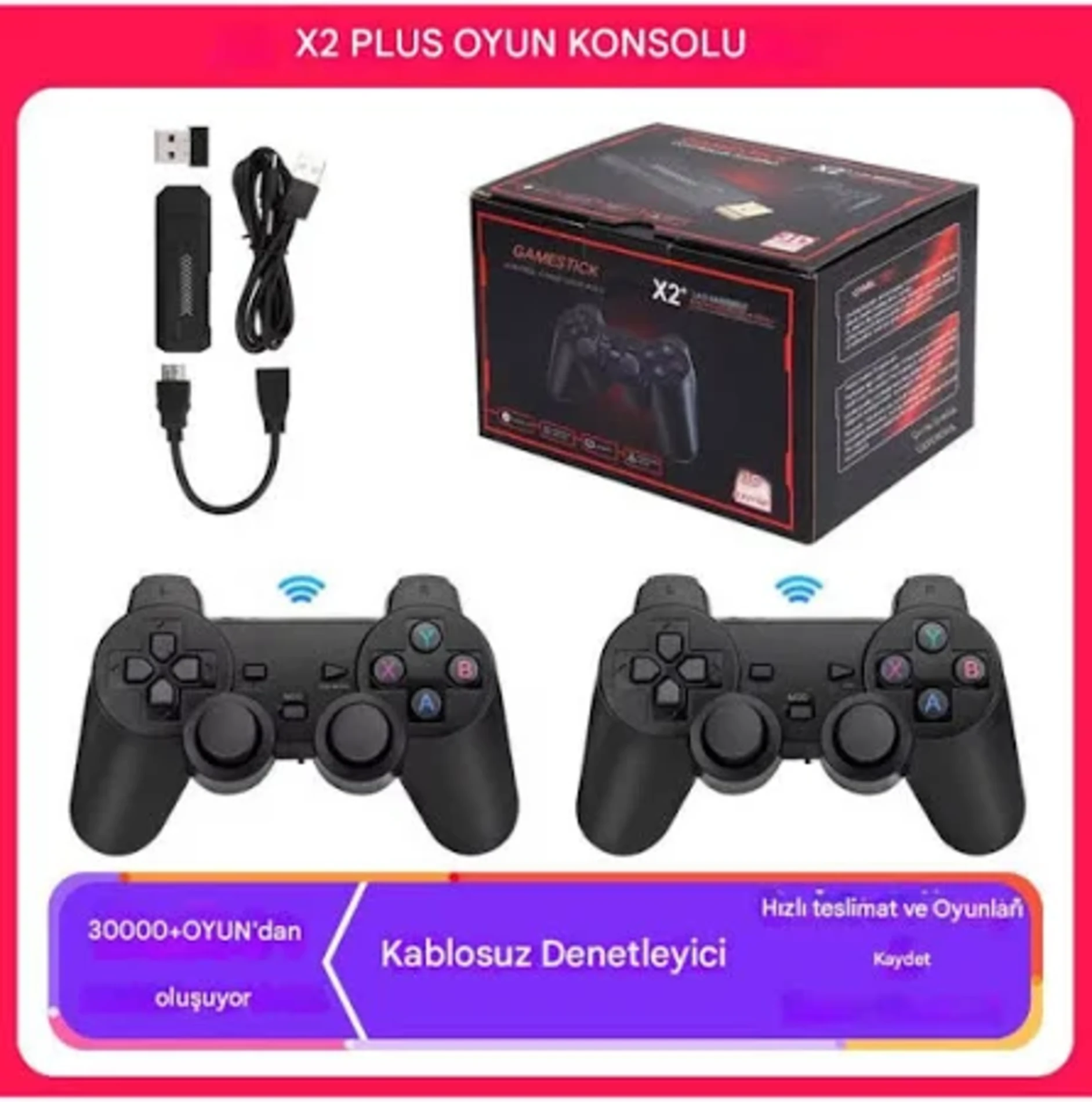 GameStick X2 Plus – 4K HD Retro Oyun Konsolu