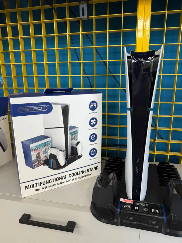  Çok İşlevli Şarj İstasyonu ve Disk Rafı – PS5 Slim Uyumlu Stand - GP-521