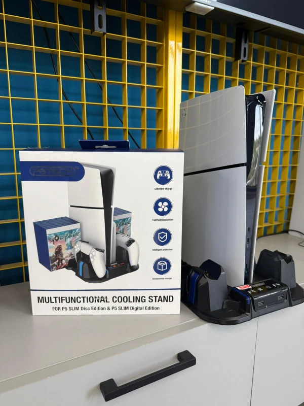  Çok İşlevli Şarj İstasyonu ve Disk Rafı – PS5 Slim Uyumlu Stand - GP-521