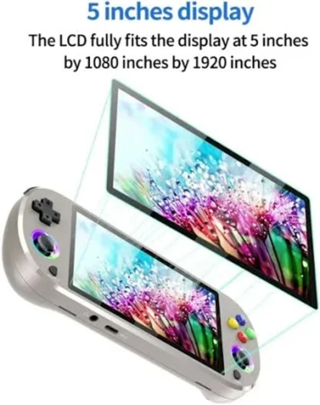 M22 Pro Retro Oyun Konsolu – 5.0″ IPS Ekran – 20.000+ Yüklü Oyun – Taşınabilir Retro