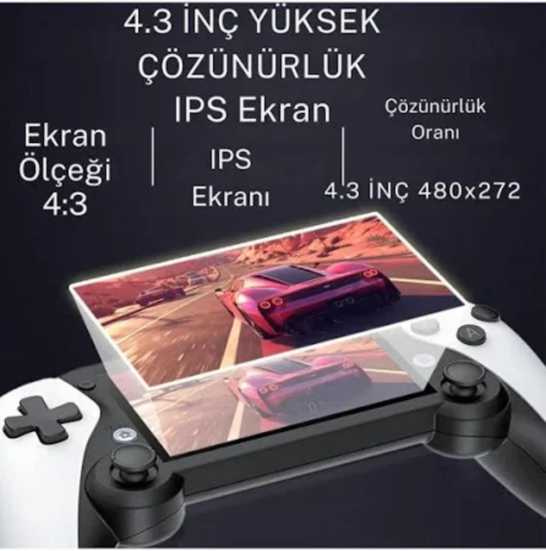M25 Retro Oyun Konsolu – 4,3″ Ekran – 64 GB Hafıza – 20.000+ Klasik Oyun