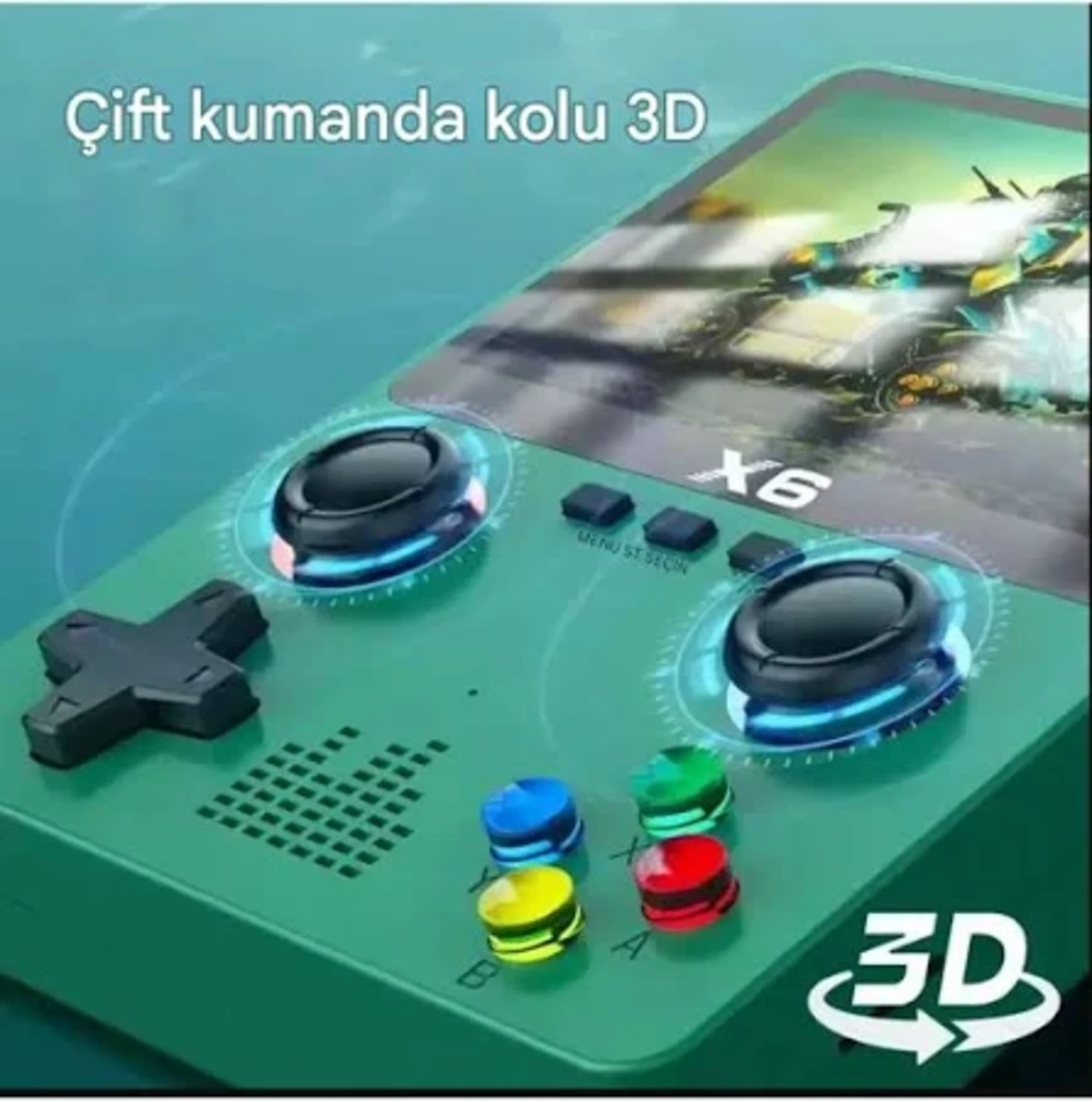 X6 – Taşınabilir Retro Oyun Konsolu | 10.000 Yüklü Oyun – HD Game Stick -BEYAZ
