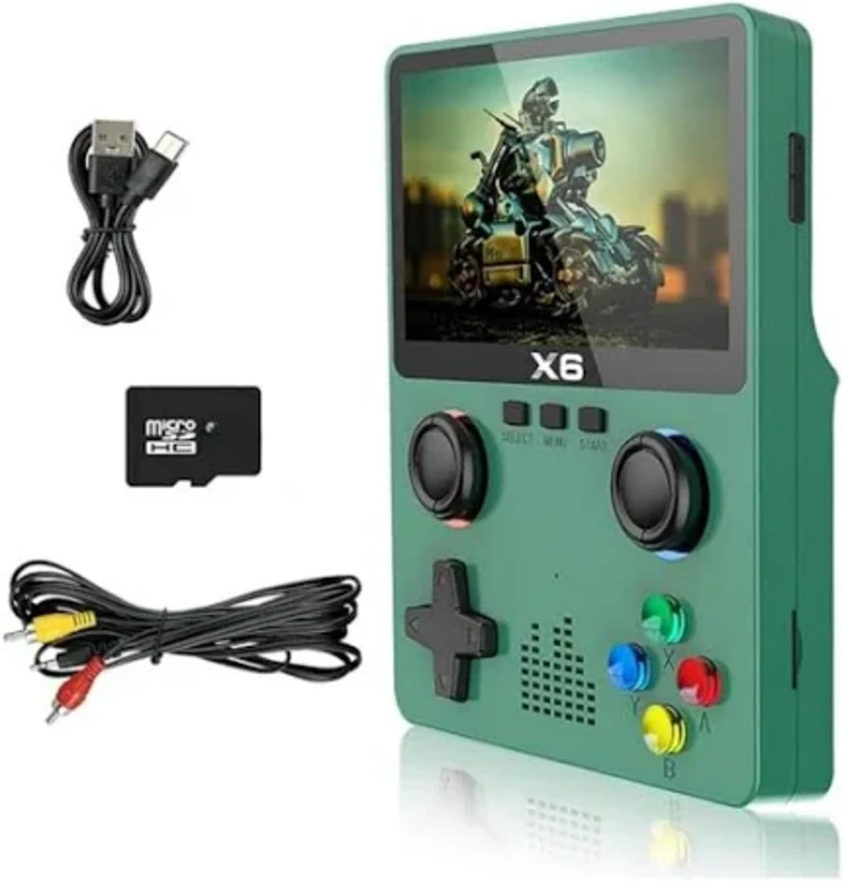 X6 Taşınabilir Retro Oyun Konsolu – 10.000 Yüklü Oyun – HD Game Stick (Beyaz)