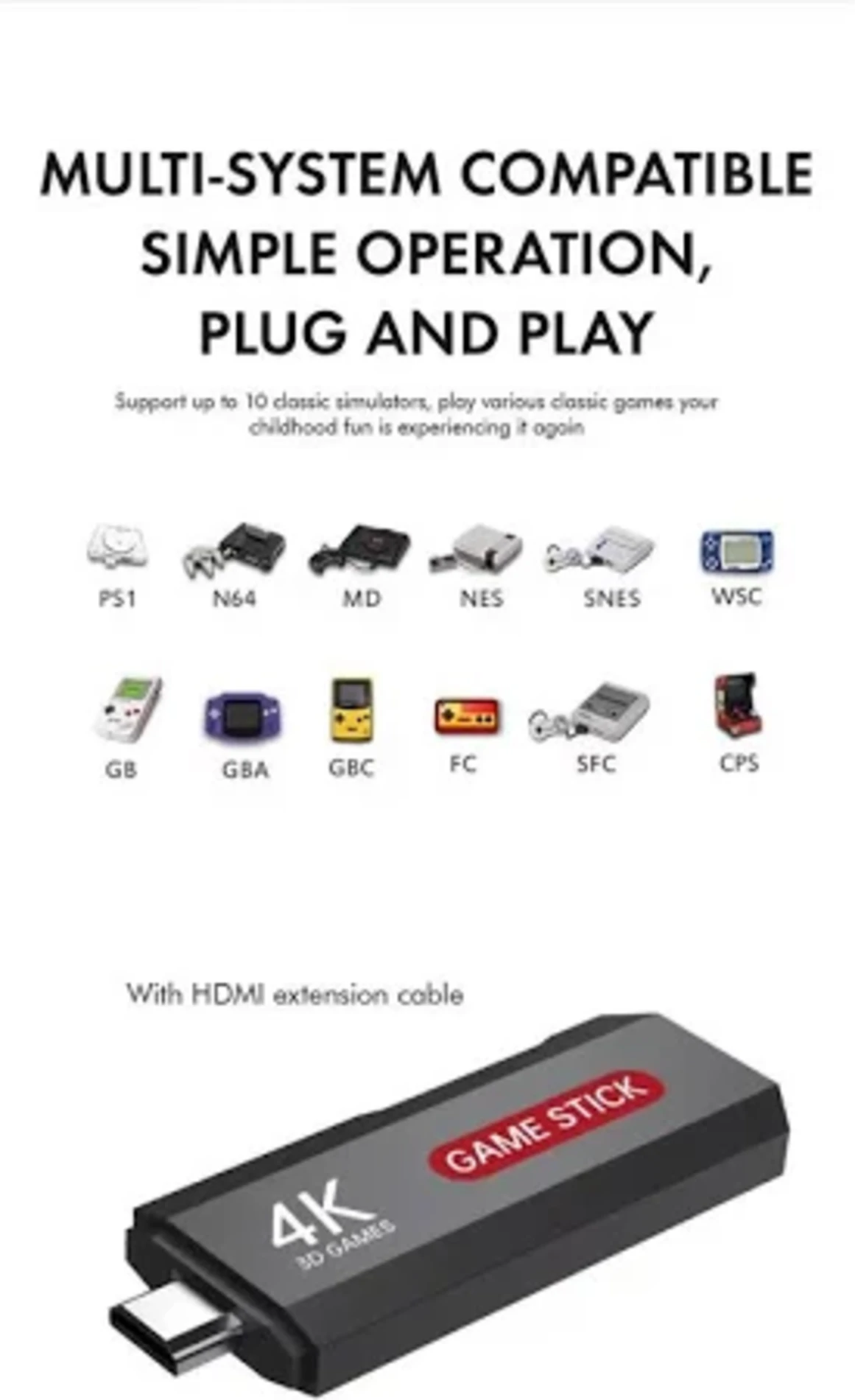 Game TV Stick X2 – 10.000+ Retro Oyun