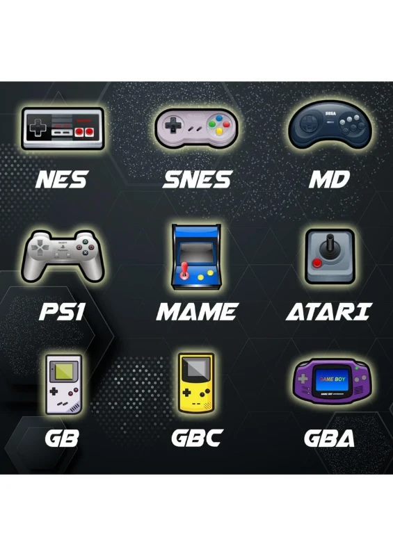 A16 Retro Oyun Konsolu – 64 GB Hafıza – 15.000+ Yüklü Oyun – HDMI Bağlantı – Çift Kablosuz Joystick