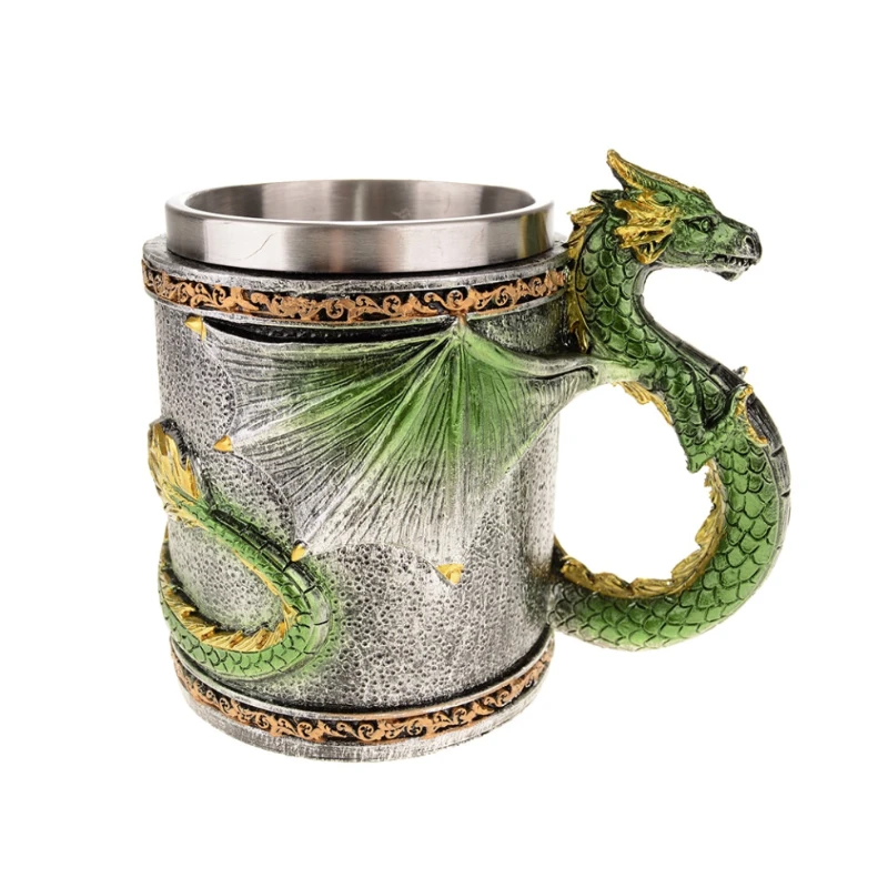 Ejderha Detaylı Çelik KUPA CL-220084