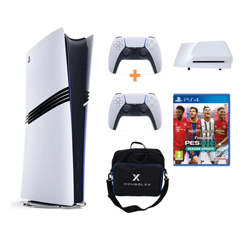 Sony PlayStation 5 Pro 2TB Konsol + 2 Kol + Disk Driver + PES 2021 CD Oyun (CFI-7021 Avrupa)