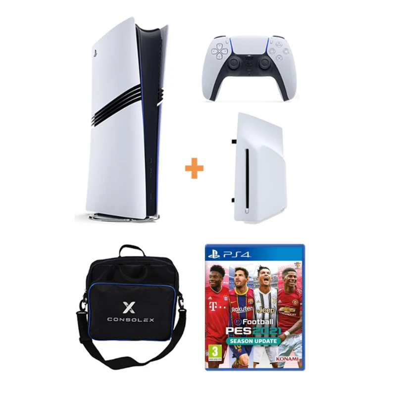 Sony PlayStation 5 Pro 2TB Oyun Konsolu + Disk Driver + PES 2021 CD Oyun - Tek Kol (CFI-7021 Avrupa)