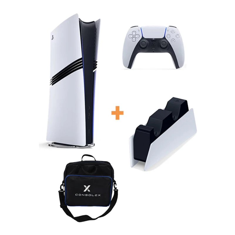 Sony PlayStation 5 Pro 2TB Konsol + Şarj İstasyonu + Çanta – Tek Kol (CFI-7021 Avrupa)