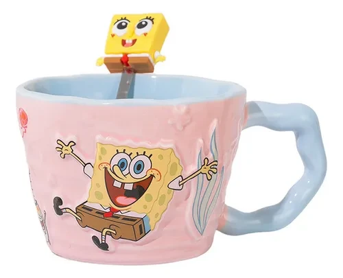 SüngerBob KareŞort 3D Seramik Kupa Bardak - CL-44