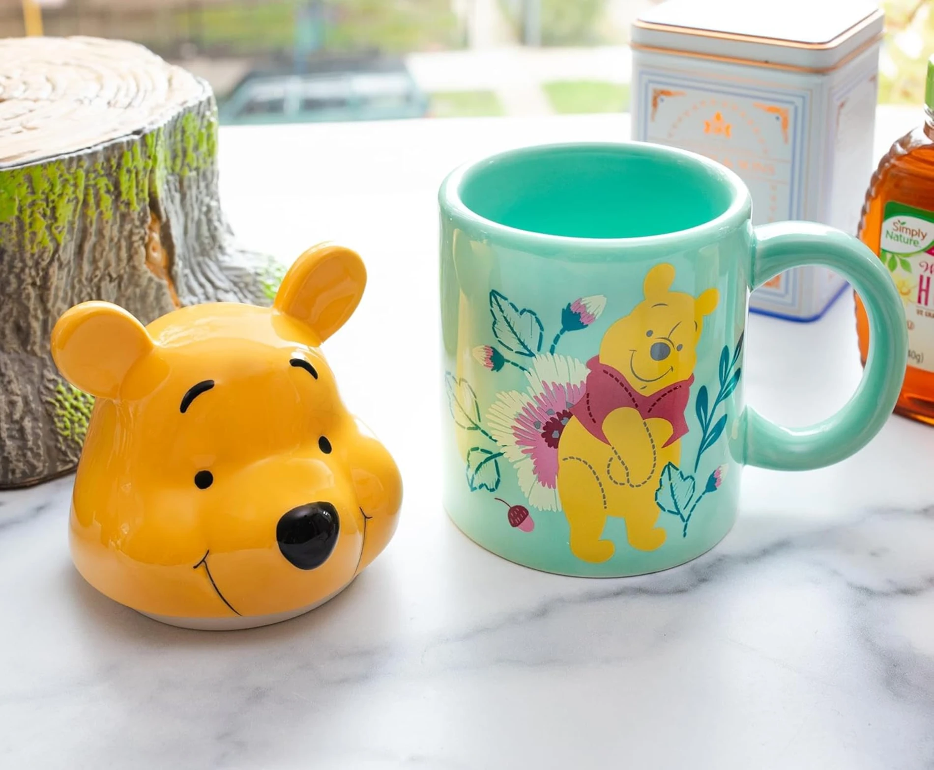 Disney Winnie the Pooh Seramik Kupa – Kapaklı 3D Tasarım (530 ml) CL-PYM-020