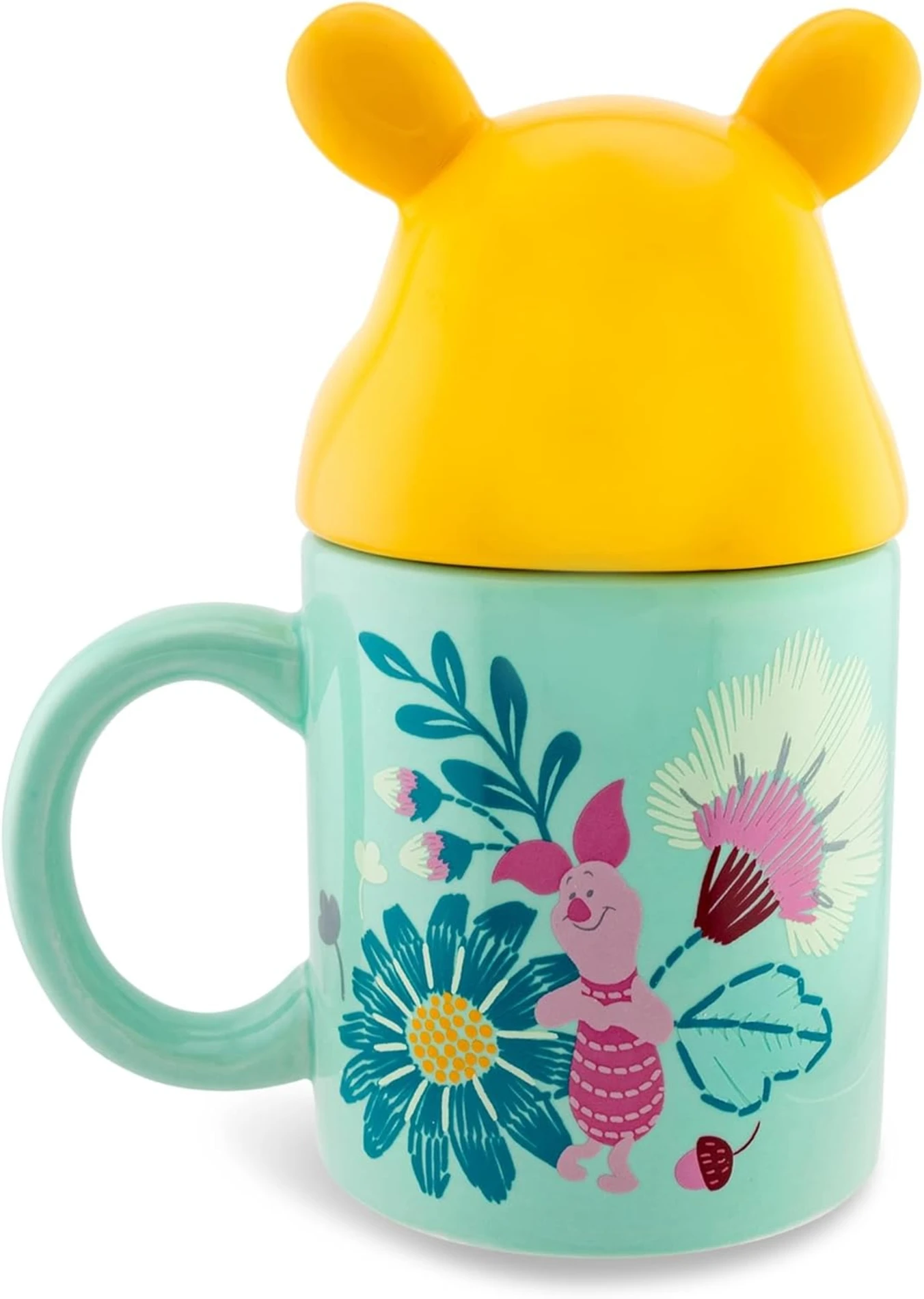 Disney Winnie the Pooh Seramik Kupa – Kapaklı 3D Tasarım (530 ml) CL-PYM-020