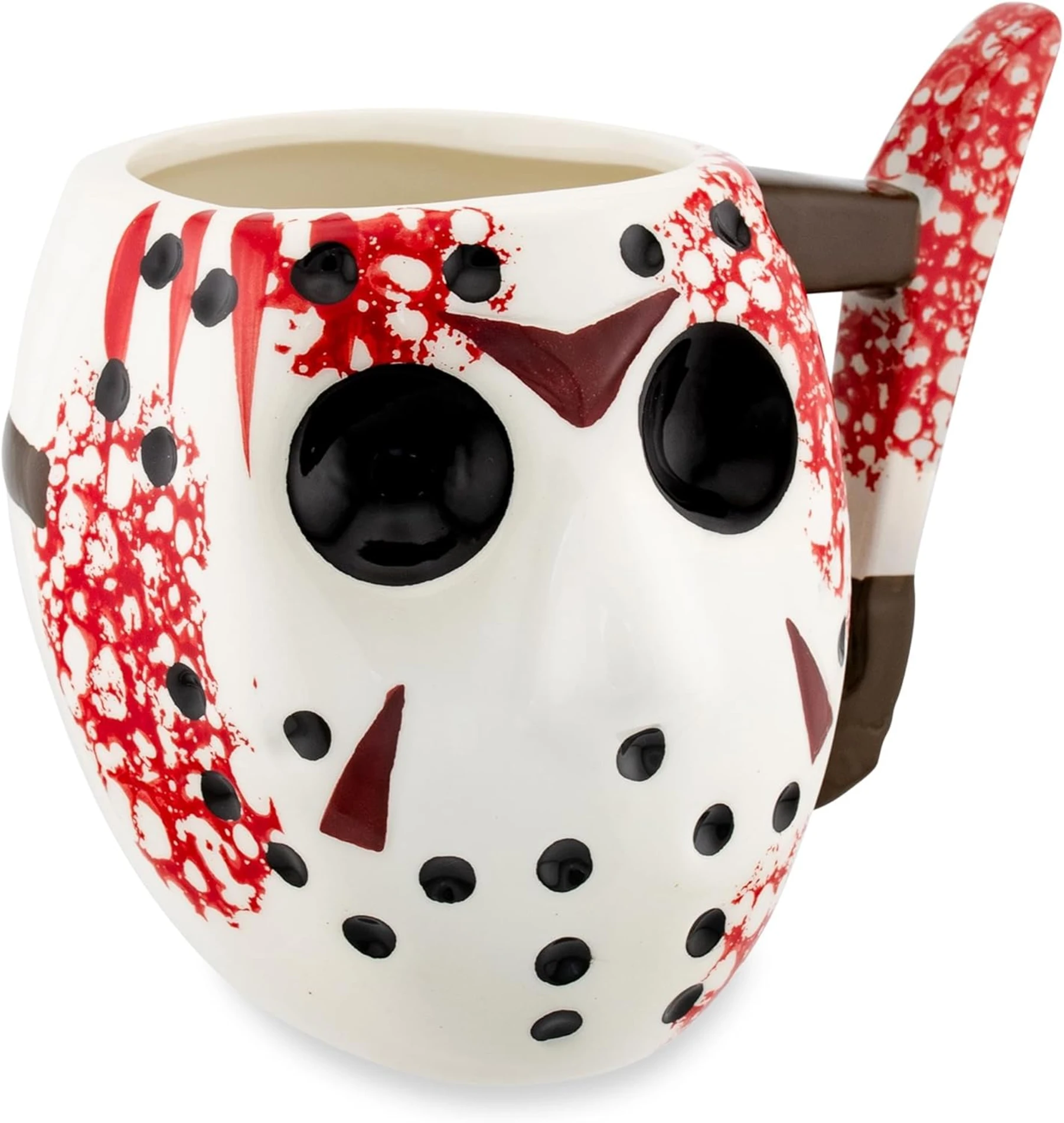 Friday the 13th Jason Mask 3D Seramik Kupa Bardak – Silver Buffalo Lisanslı  CL-K46