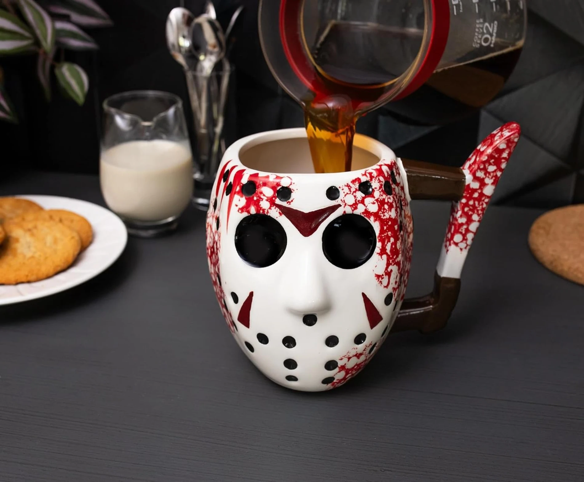 Friday the 13th Jason Mask 3D Seramik Kupa Bardak – Silver Buffalo Lisanslı  CL-K46