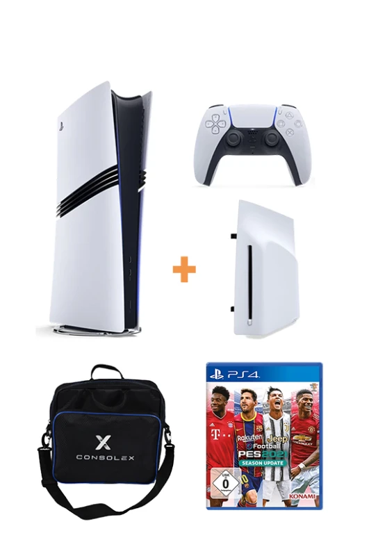 Sony PlayStation 5 Pro 2TB Oyun Konsolu + Disk Driver + PES 2021 CD Oyun - Tek Kol (CFI-7021 Avrupa)