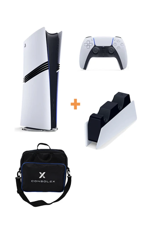 Sony PlayStation 5 Pro 2TB Konsol + Şarj İstasyonu + Çanta – Tek Kol (CFI-7021 Avrupa)