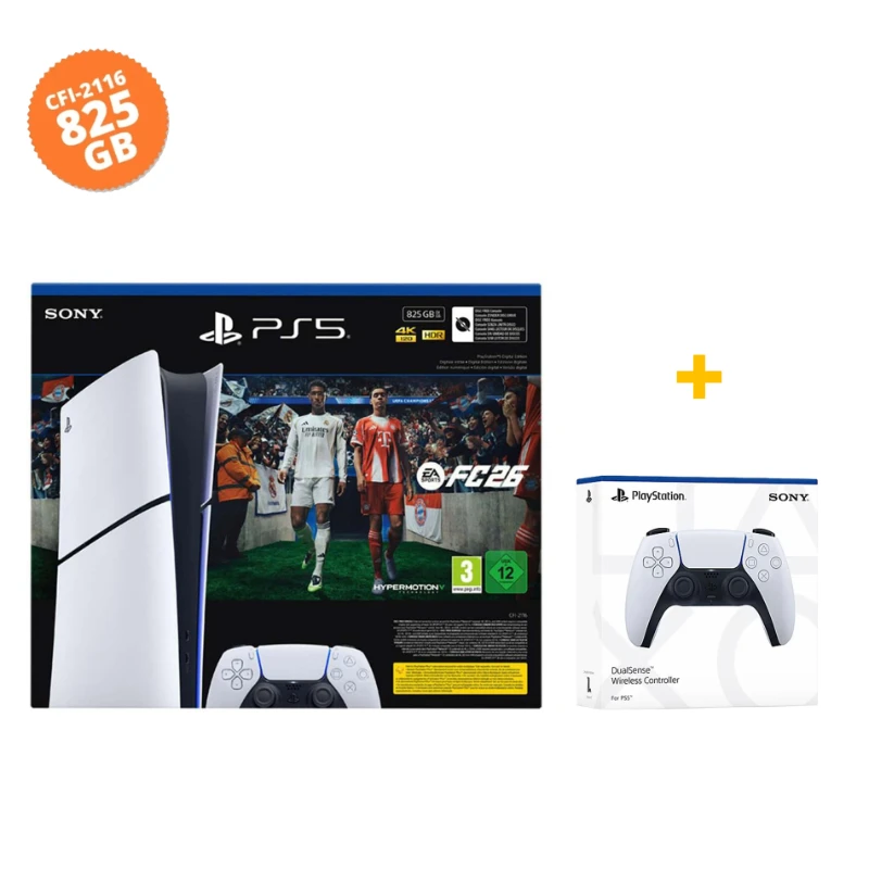 Sony PS5 Slim Dijital 825GB CFI-2116 + FC26 + Çift Kol + ConsoleX Çanta
