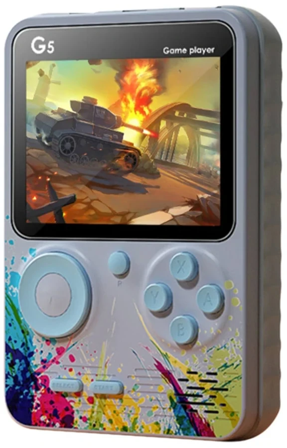 G5 Atari Retro Oyun Konsolu – 500+ Klasik Oyun – 3.0” Renkli Ekran (Gri)