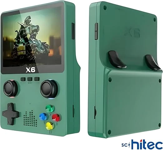 X6 Taşınabilir Retro Oyun Konsolu – 10.000 Yüklü Oyun – HD Game Stick (Yeşil)