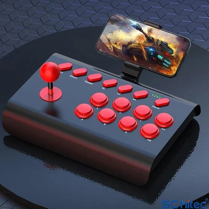 BSP-Y02 Bluetooth / 2.4G & Kablolu Arcade Joystick – PS4, Switch, Android & iOS Uyumlu
