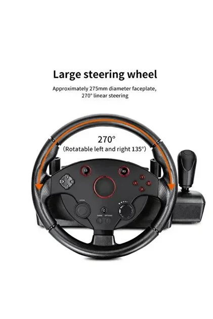T6 Racing Wheel Ps4 Xbox Switch PC Uyumlu Direksiyon Seti – Çok Platformlu Yarış Direksiyonu