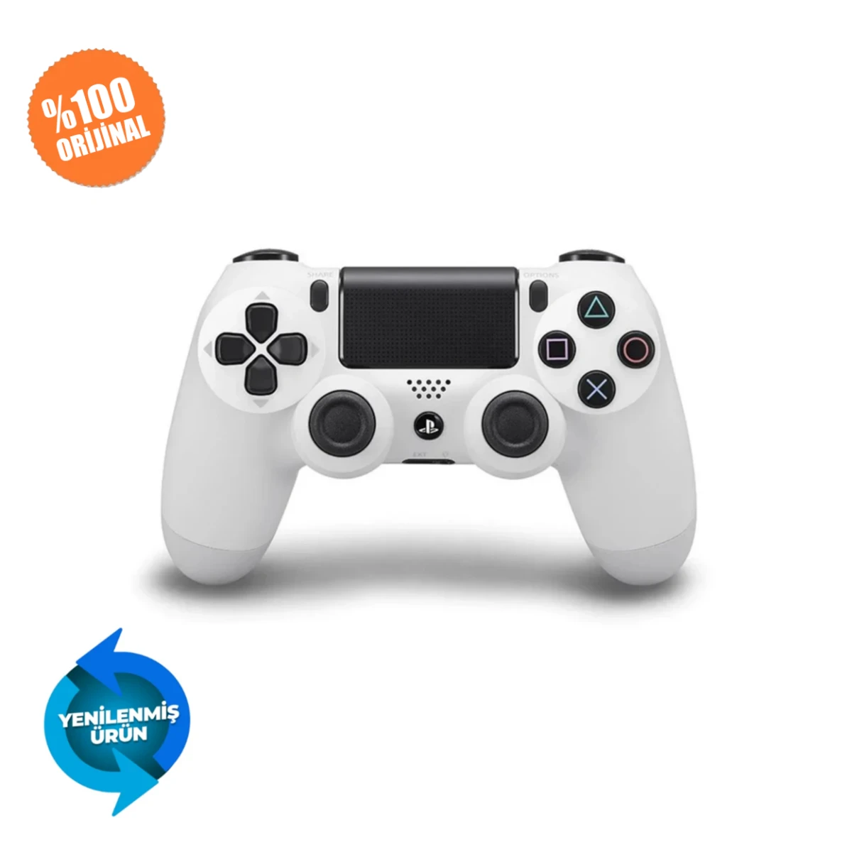 Sony DualShock 4 Kablosuz Kumanda Controller Kol – Beyaz (Yenilenmiş)