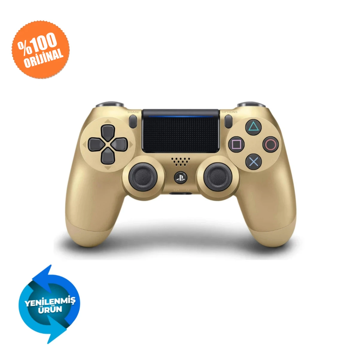 Sony DualShock 4 PS4 Kablosuz Oyun Kumandası – Altın (Yenilenmiş)