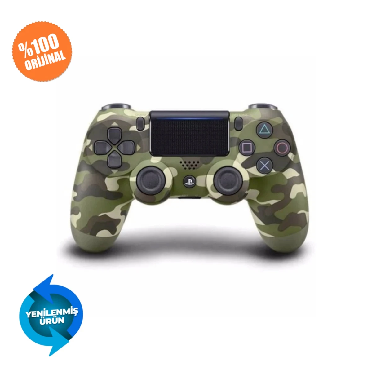 Sony DualShock 4 PS4 Kablosuz Oyun Kumandası – Askeri Yeşil Kamuflaj (Yenilenmiş)
