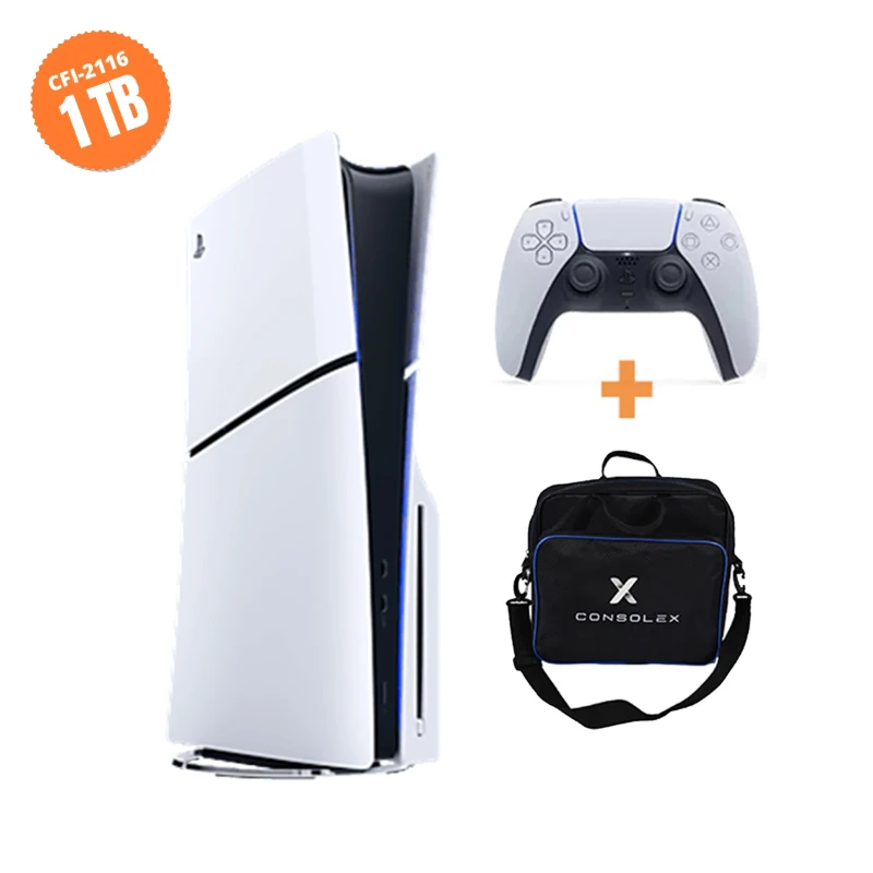 Sony PS5 Slim 1TB CD Edition + Çift Kol + ConsoleX Çanta
