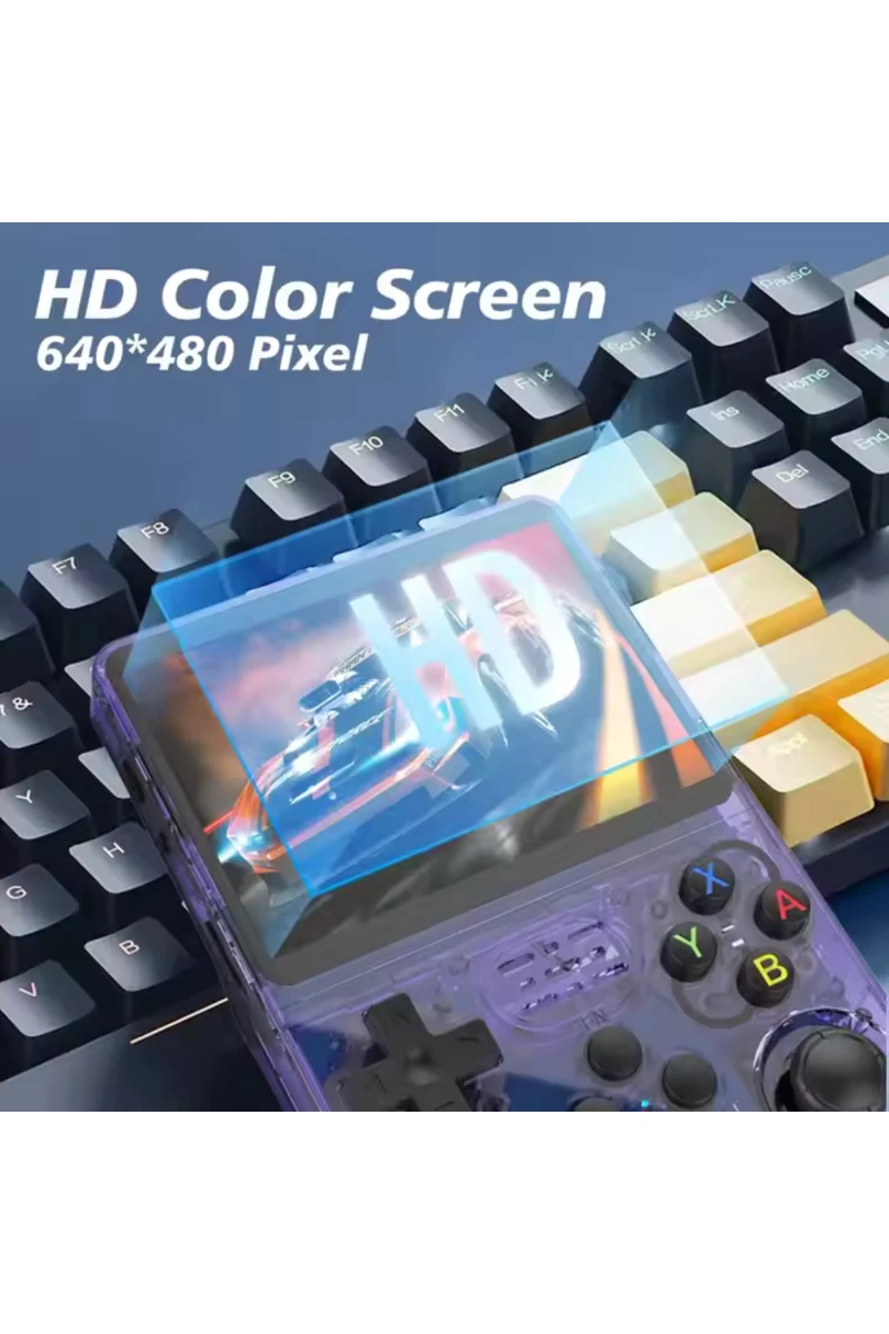 R36 Pro Retro Oyun Konsolu – 3,5″ IPS Ekran – 30.000+  Taşınabilir - (Kırmızı)
