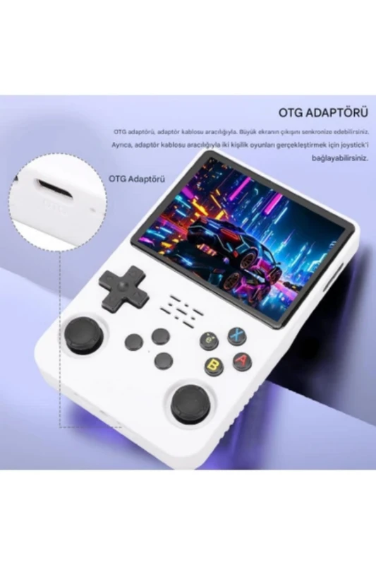 R36 Pro Retro Oyun Konsolu – 3,5″ IPS Ekran – 30.000+  Taşınabilir - (Kırmızı)