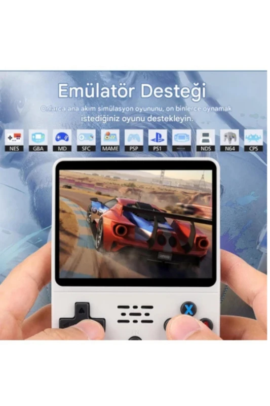 R36 Pro Retro Oyun Konsolu – 3,5″ IPS Ekran – 30.000+  Taşınabilir - (Kırmızı)