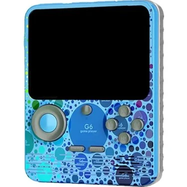G6 Atari Retro Oyun Konsolu – 500+ Klasik Oyun – 3.0” Renkli Ekran (MAVİ)