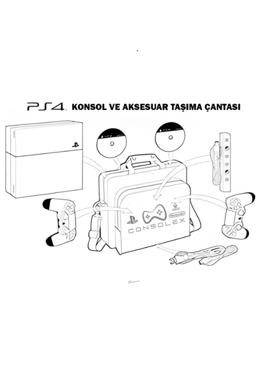 Sony PS4 Slim 500 GB + 10 Oyun (Yenilenmiş) + Tek Kol + ConsoleX Çanta + Yazılımlı
