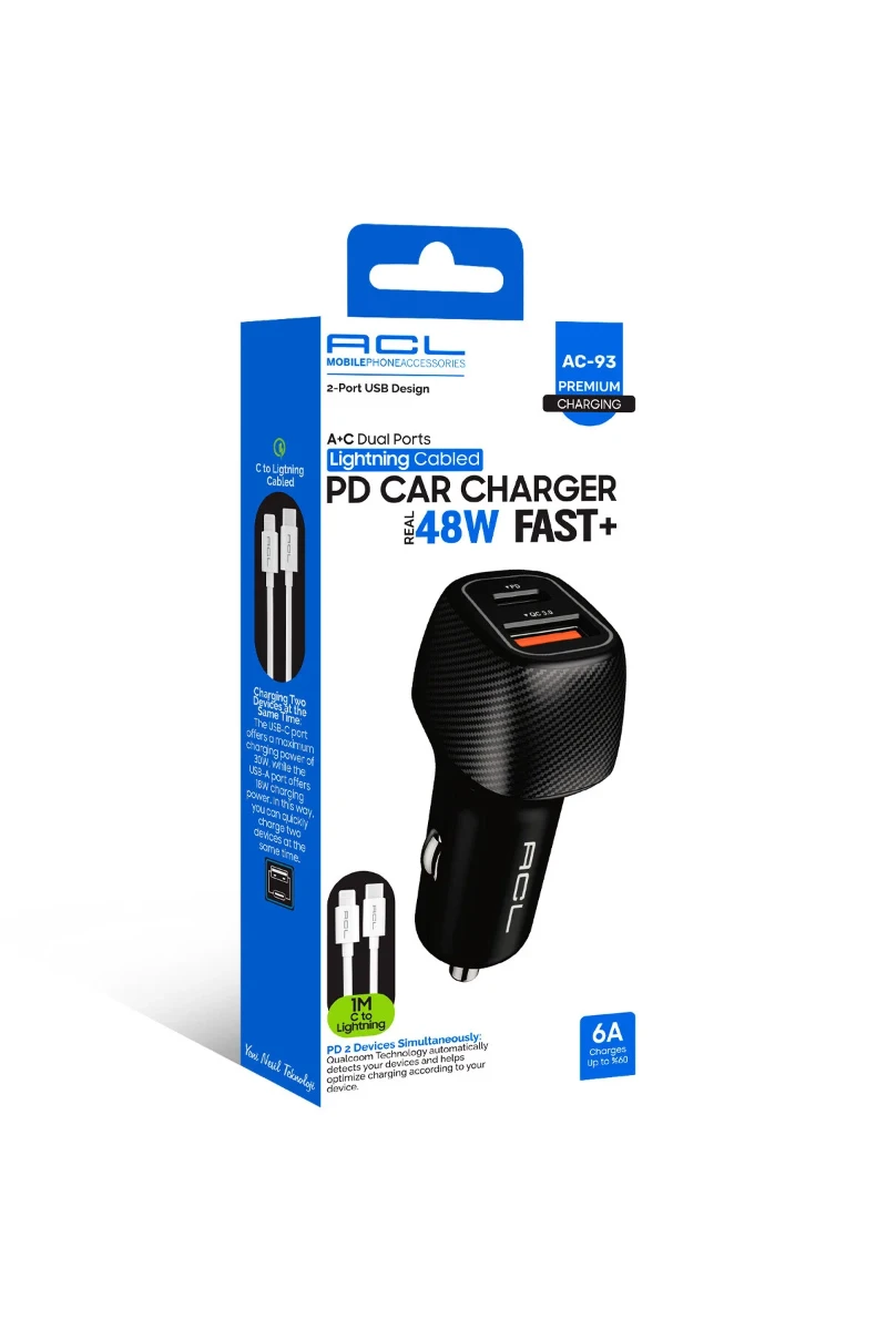 Fulltech FTC-92 70W Çinko Alaşımlı Hızlı Araç Şarj Cihazı