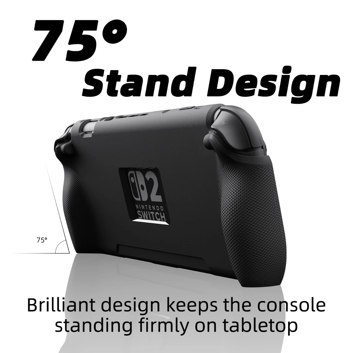 Skull & Co. Stand Grip – N.Switch 2 Uyumlu Standlı Koruyucu Kılıf (Siyah)